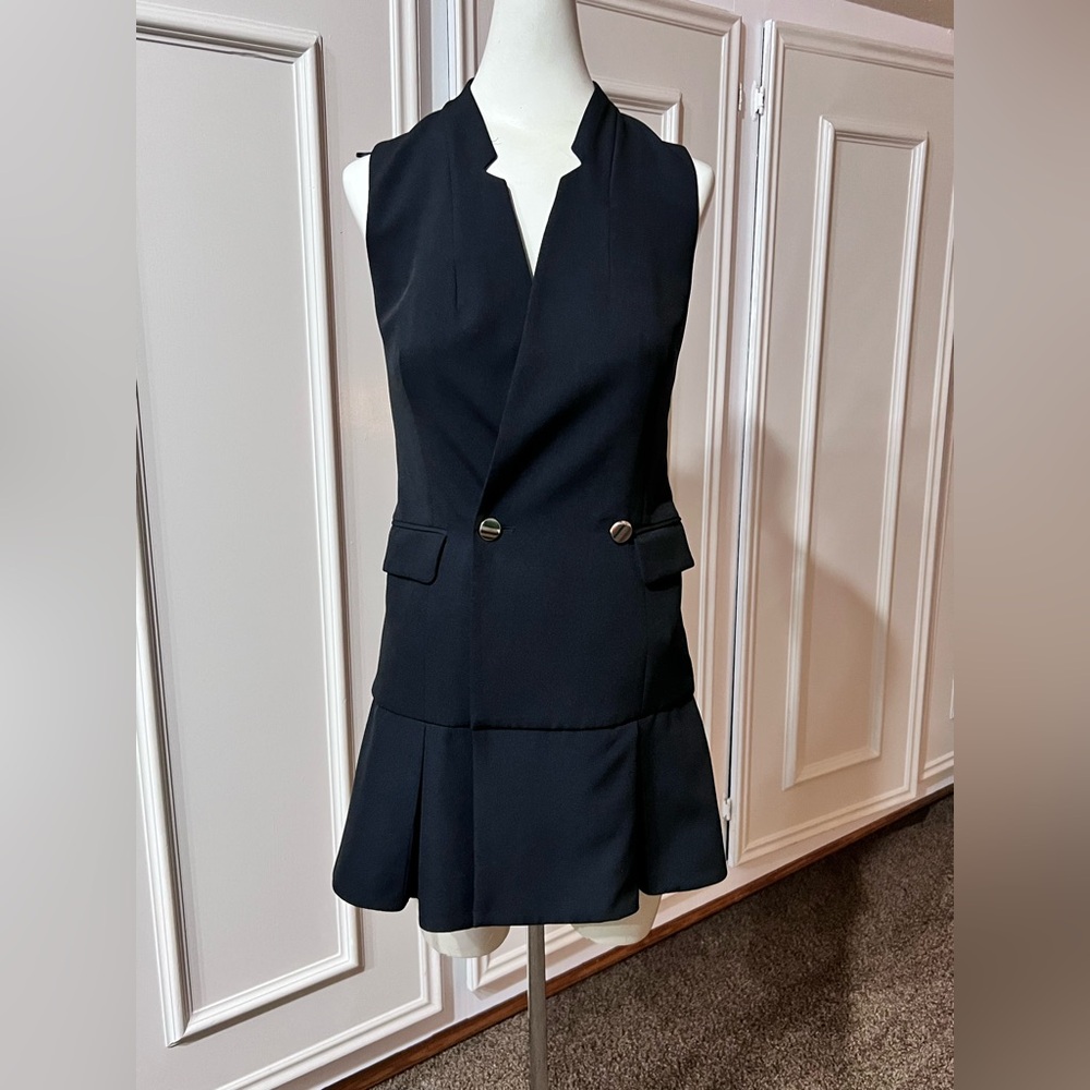 Black Blazer Sleeveless Dress